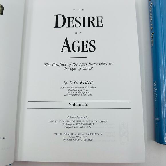 VTG The Desire of Ages Two Volume Set E.G. White 1964 Hardcover English Pictures - Picture 5 of 8